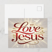 Liebe Jesus Feiertagspostkarte (Vorne/Hinten)