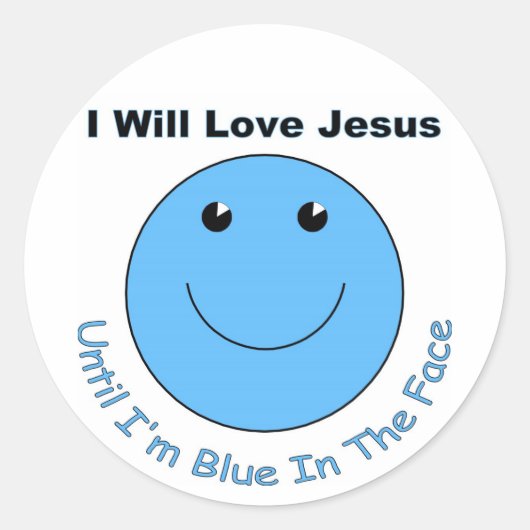 Liebe Jesus gegenüber Runder Aufkleber (Vorderseite)