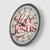 Liebe Jesus Große Wanduhr (Winkel)