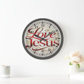 Liebe Jesus Große Wanduhr (Zuhause)