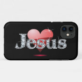 Liebe Jesus Imitate -"Diamant Bling" Case-Mate iPhone Hülle (Rückseite (Horizontal))