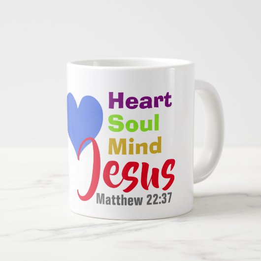 Liebe Jesus - Jumbo-Tasse (Vorderseite Rechts)