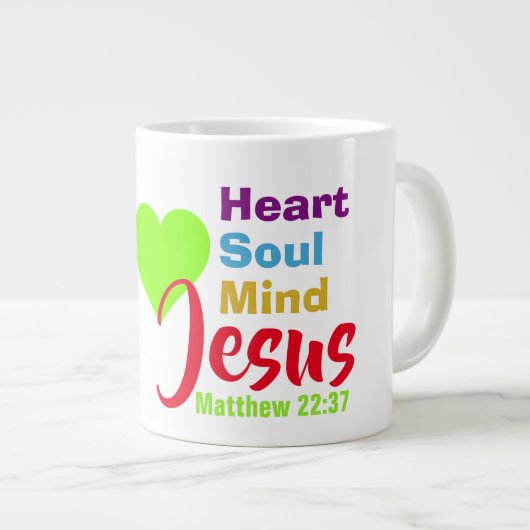 Liebe Jesus - Jumbo-Tasse (Vorderseite Rechts)