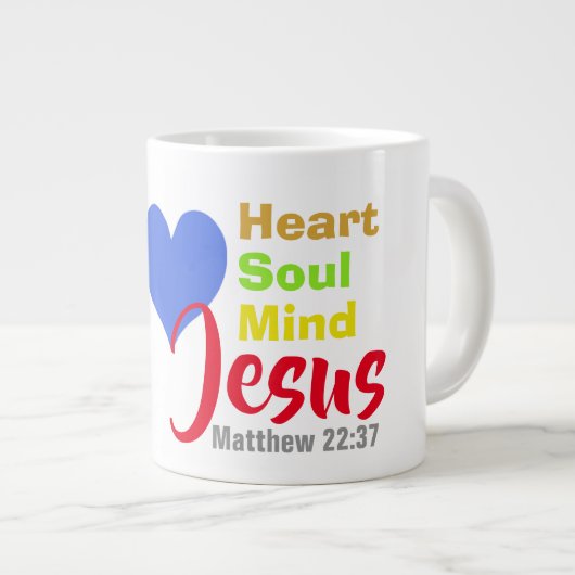 Liebe Jesus - Jumbo-Tasse (Vorderseite Rechts)
