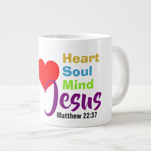 Liebe Jesus - Jumbo-Tasse (Vorderseite Rechts)