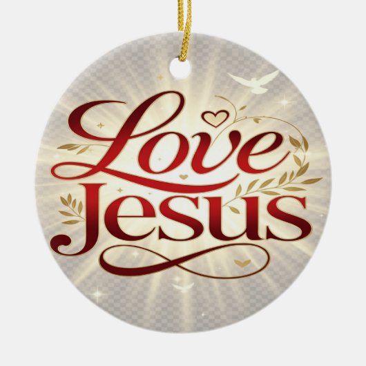 Liebe Jesus Keramik Ornament (Vorne)
