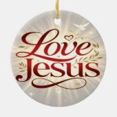 Liebe Jesus Keramik Ornament (Hinten)