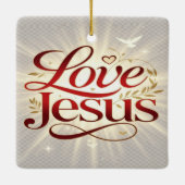 Liebe Jesus Keramikornament (Rückseite)