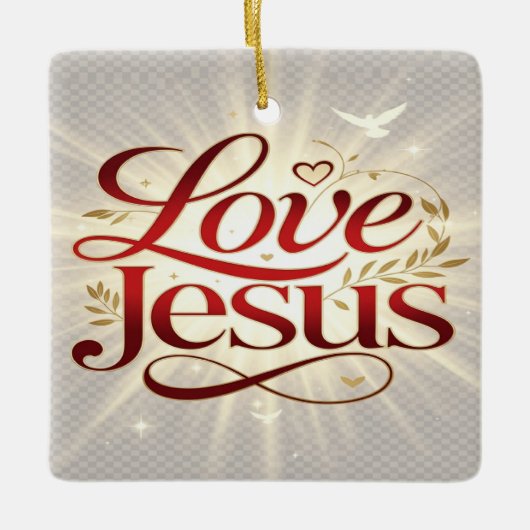 Liebe Jesus Keramikornament (Vorderseite)