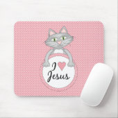 Liebe Jesus Mousepad der Comic-Katzen-I (Mit Mouse)