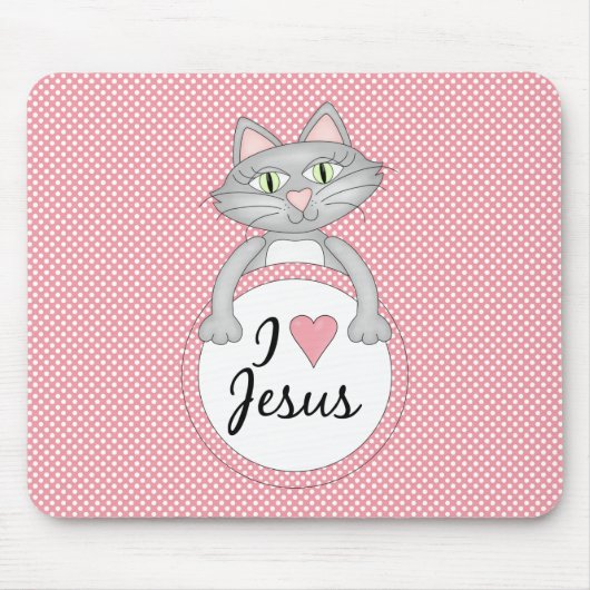 Liebe Jesus Mousepad der Comic-Katzen-I (Vorne)
