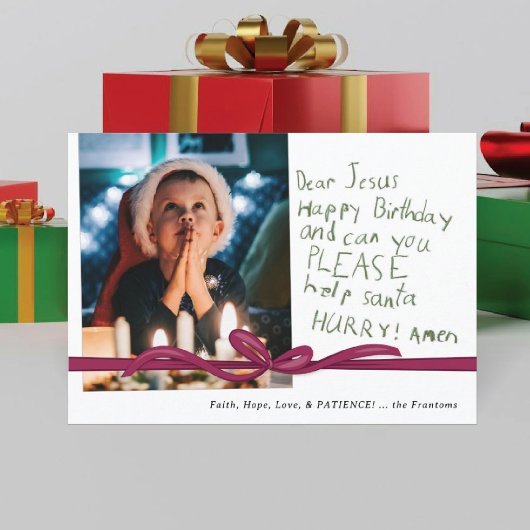 Liebe Jesus Olive Crayon Hinweis Foto Weihnachtska