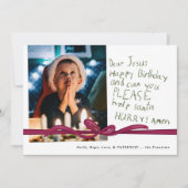 Liebe Jesus Olive Crayon Hinweis Foto Weihnachtska (Vorderseite)