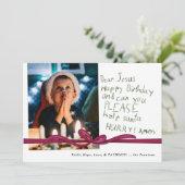 Liebe Jesus Olive Crayon Hinweis Foto Weihnachtska (Stehend Vorderseite)