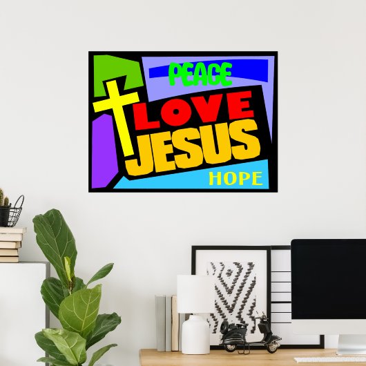 Liebe Jesus Poster (Heimbüro)