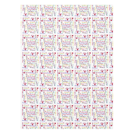 Liebe Jesus Tischdecke (Vorderseite)