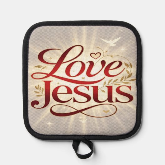 Liebe Jesus Topflappen (Vorderseite)