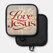 Liebe Jesus Topflappen (Vorderseite/Rückseite)