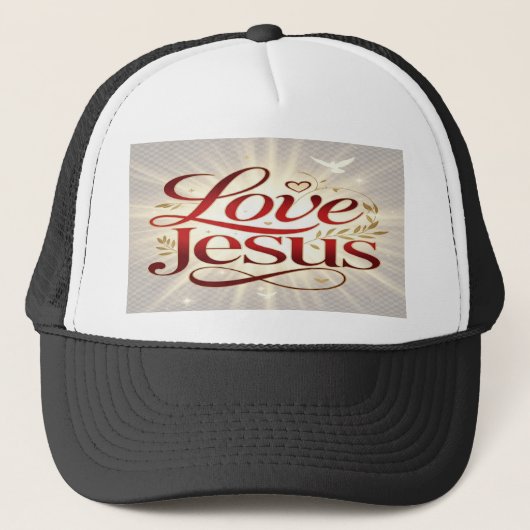 Liebe Jesus Truckerkappe (Vorderseite)