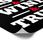 Liebe Jesus Wein Trump Religiöser Christlicher Gla Poster (Ecke)