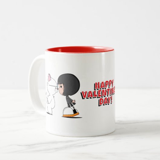 Liebe-jetzt Pythagoras-Tasse Zweifarbige Tasse (Vorderseite Links)