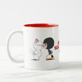 Liebe-jetzt Pythagoras-Tasse Zweifarbige Tasse (Links)