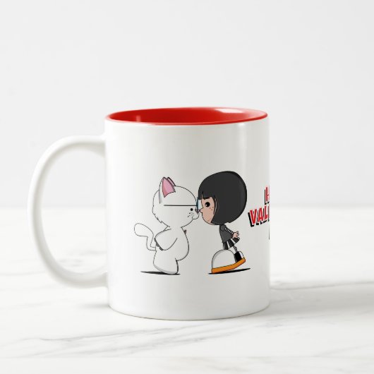 Liebe-jetzt Pythagoras-Tasse Zweifarbige Tasse (Links)