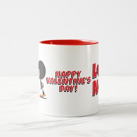 Liebe-jetzt Pythagoras-Tasse Zweifarbige Tasse (Mittel)