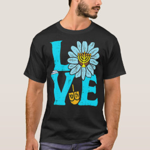 Liebe Jewish Daisy Hanukkah Pajamas Chanukah PJs W T-Shirt