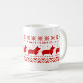 Liebe Joce Peace Corgis Festlicher Weihnachtsfeier Kaffeetasse (VorderseiteRechts)