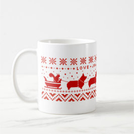 Liebe Joce Peace Corgis Festlicher Weihnachtsfeier Kaffeetasse