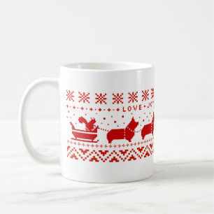 Liebe Joce Peace Corgis Festlicher Weihnachtsfeier Kaffeetasse