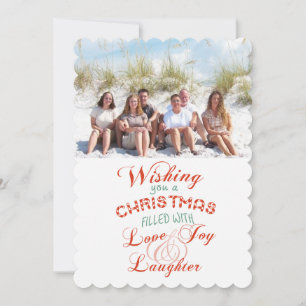 Liebe Joghter Foto Weihnachts-Flat Card Feiertagskarte