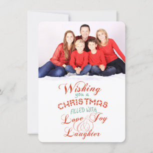 Liebe Joghter Foto Weihnachts-Flat Card Feiertagskarte