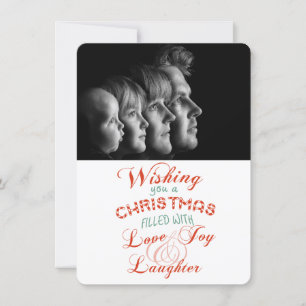 Liebe Joghter Foto Weihnachts-Flat Card Feiertagskarte