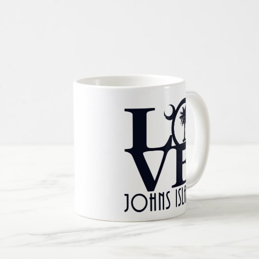 LIEBE Johns Island SC 11oz Kaffeetasse (VorderseiteRechts)