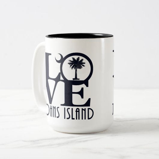 LIEBE Johns Island SC 15oz Zweifarbige Tasse (Vorderseite Links)