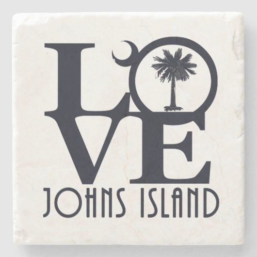 LIEBE Johns Island SC Steinuntersetzer (Vorderseite)