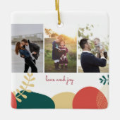 Liebe Jothree Foto Family Weihnachten Keramikornament (Vorderseite)