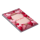 Liebe Journal Valentine's Hearts Notebook Notizblock (Rechte Seite)