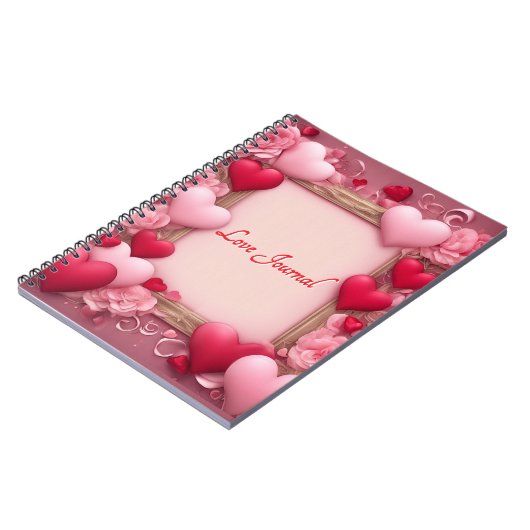 Liebe Journal Valentine's Hearts Notebook Notizblock (Linke Seite)