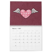 Liebe-Journaling-Aufrufe Zwei-Seiten-Kalender Kalender (Feb 2027)