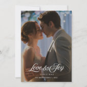 Liebe & Joy Elegante Couple Weihnachtskarte Feiertagskarte (Vorderseite)