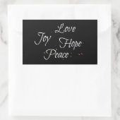 Liebe Joy Hope Peace Rechteckiger Aufkleber (Tasche)