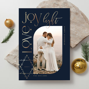 Liebe Joy Light Star von David Happy Hanukah Foto Feiertagskarte