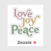 Liebe Joy Peace Aufkleber (Blatt)