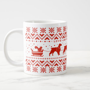 Liebe Joy Peace Brittanys Weihnachtslieder Weihnac Jumbo-Tasse