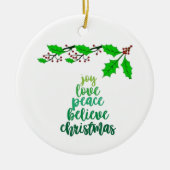 **LIEBE/JOY/PEACE** CHRISTMAS-KERAMIK KERAMIK ORNAMENT (Vorne)