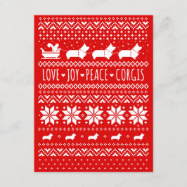 Liebe Joy Peace Corgis Weihnachten