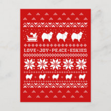 Liebe Joy Peace Eskies Niedlich Hunde Weihnachten